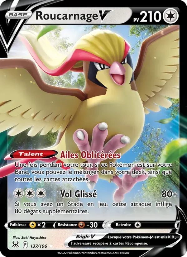 Carte Pokémon Roucarnage V — Origine Perdue