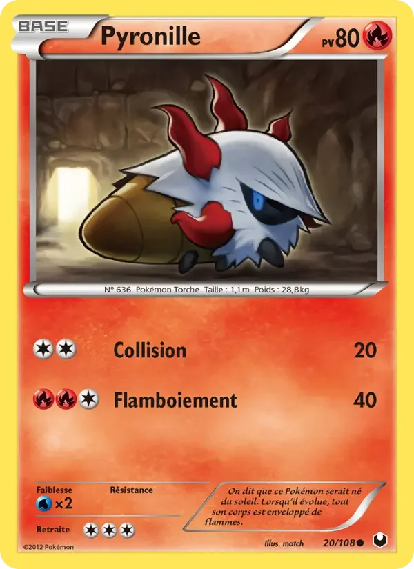 Carte Pokémon Pyronille — Explorateurs Obscurs