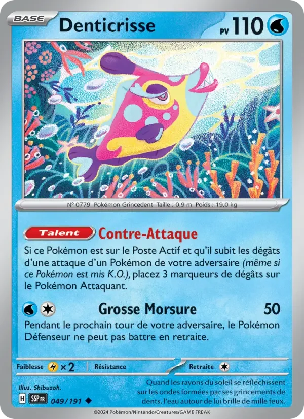 Carte Pokémon Denticrisse — Étincelles Déferlantes