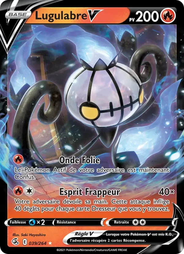 Carte Pokémon Lugulabre V — Poing de Fusion