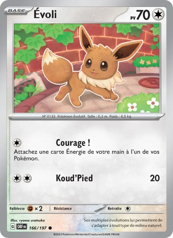 Carte Pokémon Évoli — Flammes Obsidiennes