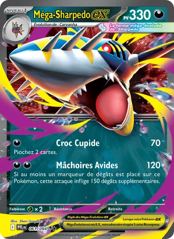 Carte Méga-Sharpedo-ex