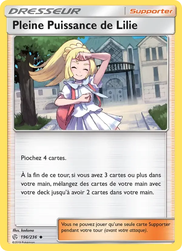 Carte Pokémon Pleine Puissance de Lilie — Éclipse Cosmique