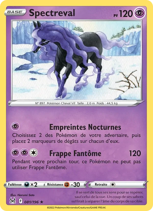 Carte Pokémon Spectreval — Origine Perdue