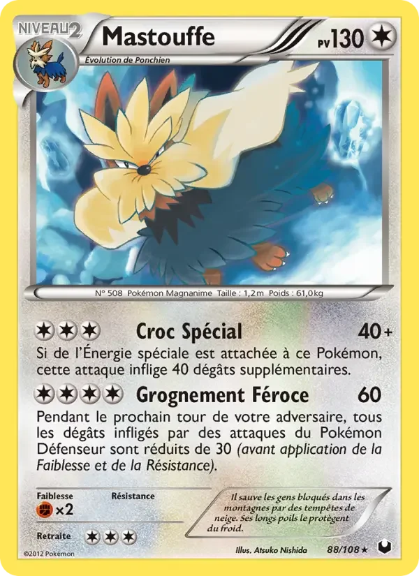 Carte Pokémon Mastouffe — Explorateurs Obscurs