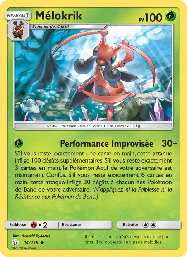 Carte Pokémon Mélokrik — Éclipse Cosmique