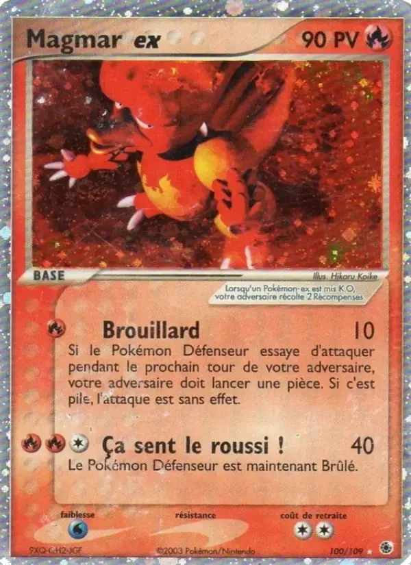 Carte Pokémon Magmar ex — Rubis & Saphir