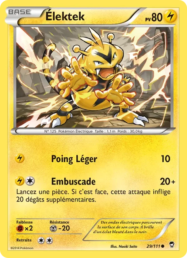 Carte Pokémon Élektek — Poings Furieux