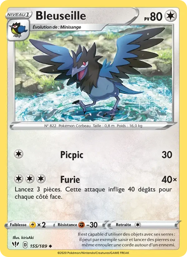 Carte Pokémon Bleuseille — Ténèbres Embrasées