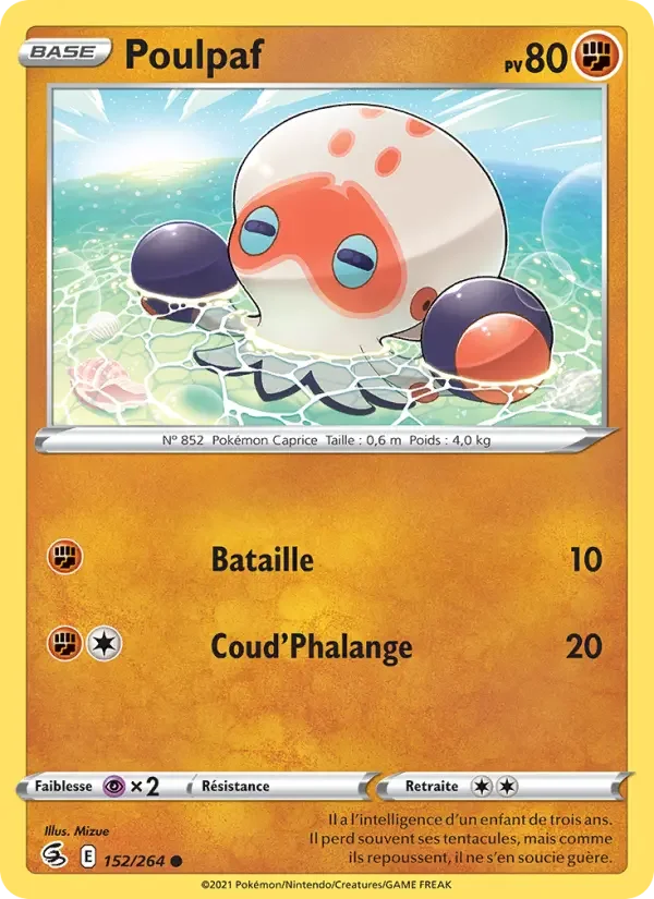 Carte Pokémon Poulpaf — Poing de Fusion