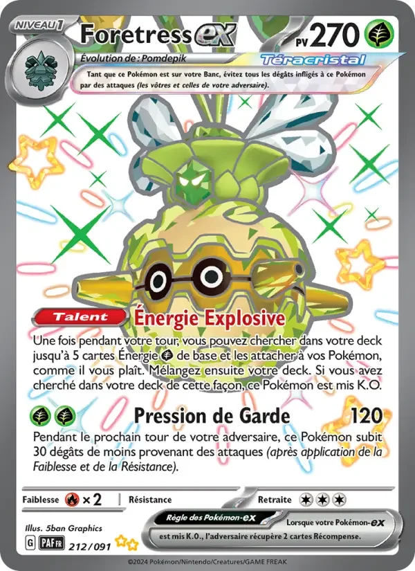 Carte Pokémon Foretress-ex — Destinées de Paldea