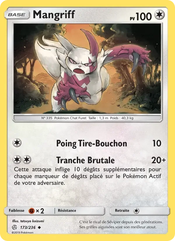 Carte Pokémon Mangriff — Éclipse Cosmique