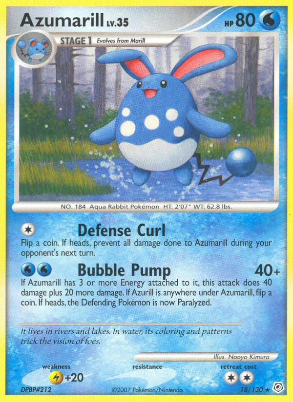 Carte Pokémon Azumarill — Diamant & Perle