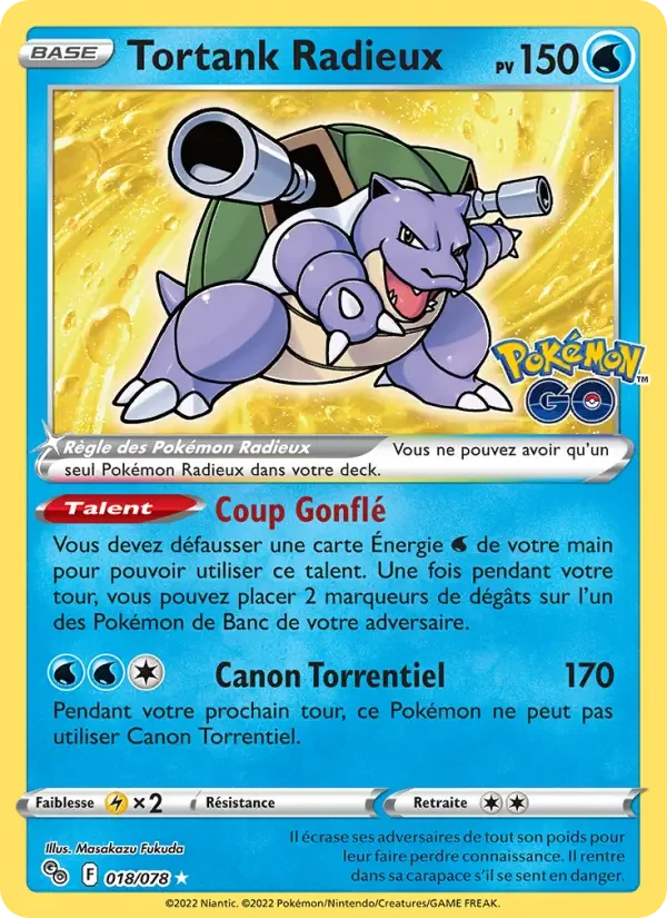Carte Pokémon Tortank Radieux — Pokémon GO
