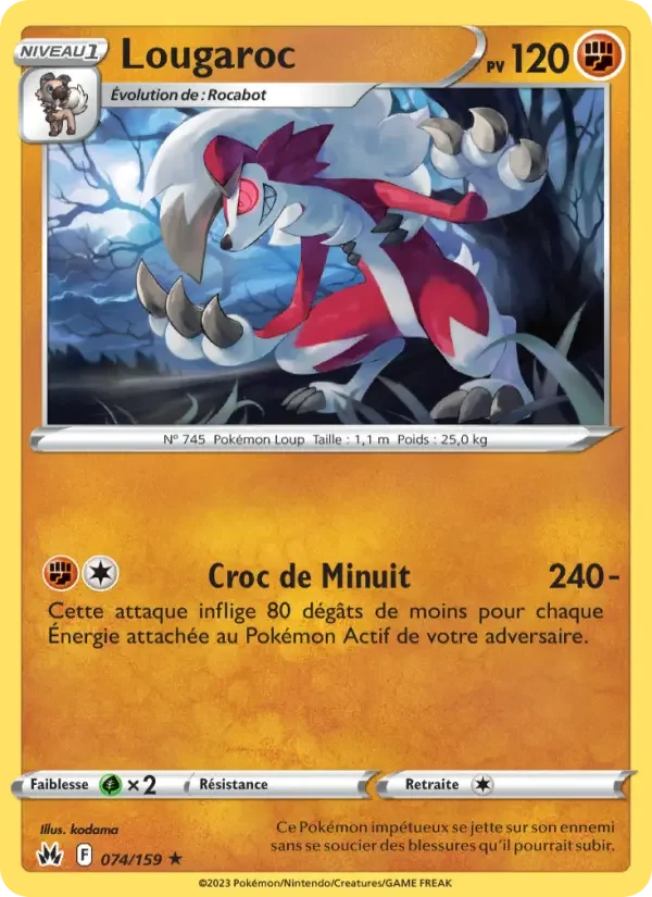 Carte Pokémon Lougaroc — Zénith Suprême