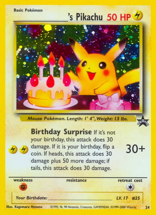 Carte Pokémon Pikachu de ________ — Promos Wizards