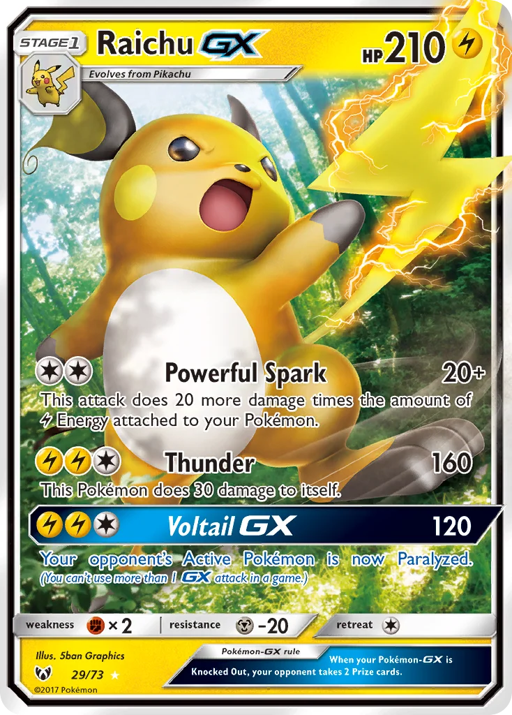 Carte Raichu GX