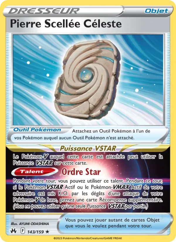Carte Pokémon Pierre Scellée Céleste — Zénith Suprême