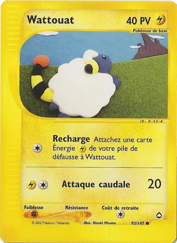 Carte Pokémon Wattouat — Aquapolis