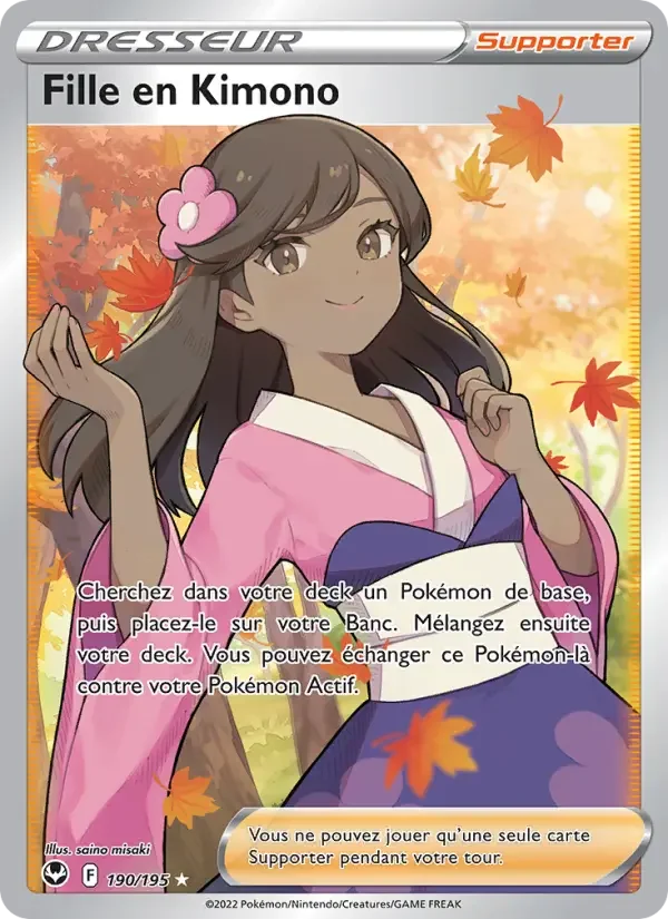 Carte Fille en Kimono