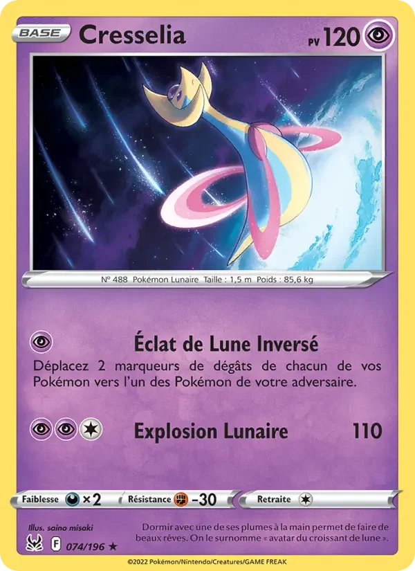 Carte Pokémon Cresselia — Origine Perdue