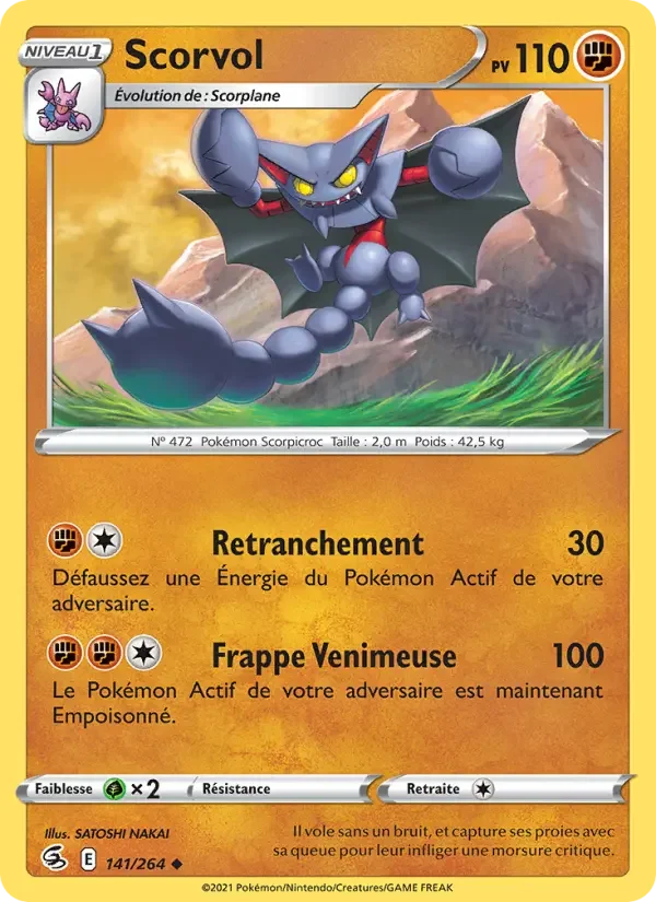 Carte Pokémon Scorvol — Poing de Fusion