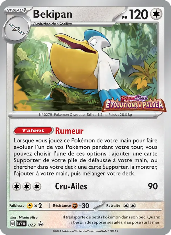Carte Pokémon Bekipan — Promos Écarlate et Violet