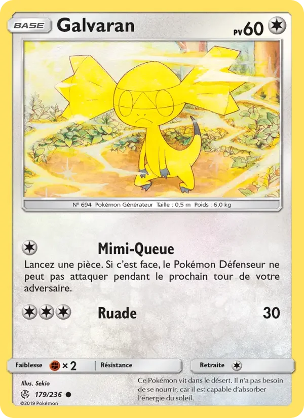 Carte Pokémon Galvaran — Éclipse Cosmique