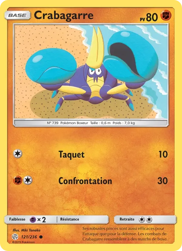 Carte Pokémon Crabagarre — Éclipse Cosmique