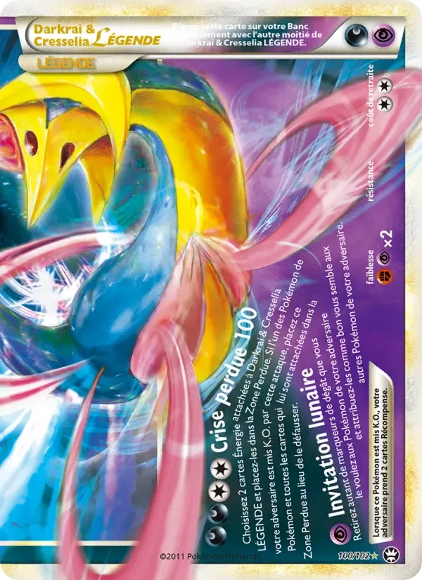 Carte Darkrai & Cresselia LÉGENDE