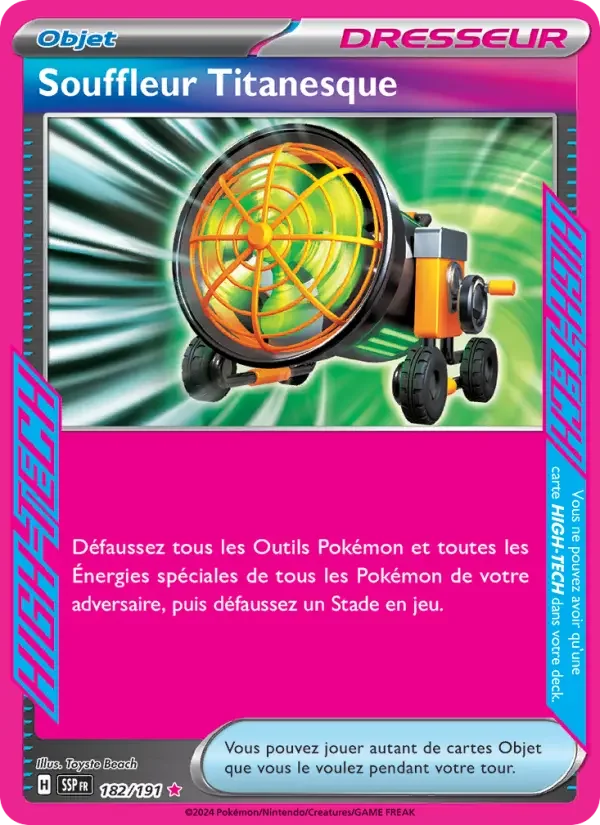 Carte Pokémon Souffleur Titanesque — Étincelles Déferlantes