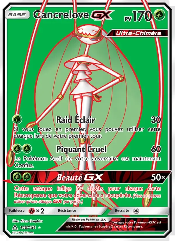 Carte Pokémon Cancrelove GX — Ultra-Prisme