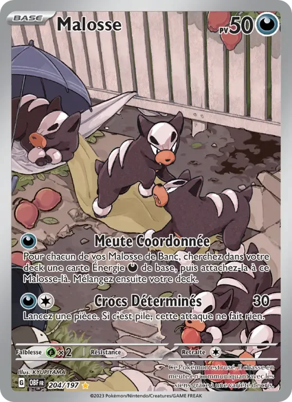 Carte Pokémon Malosse — Flammes Obsidiennes