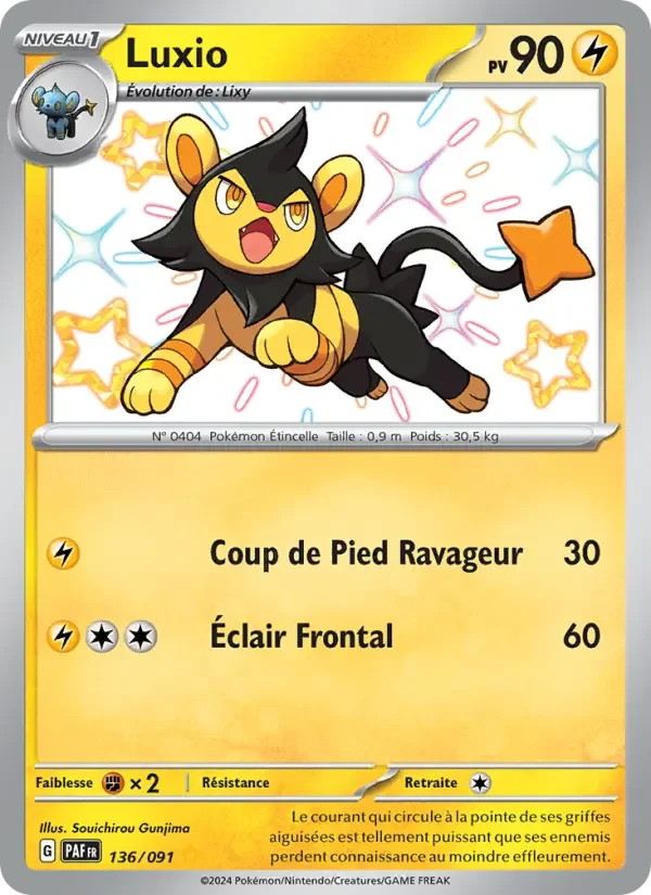 Carte Pokémon Luxio — Destinées de Paldea