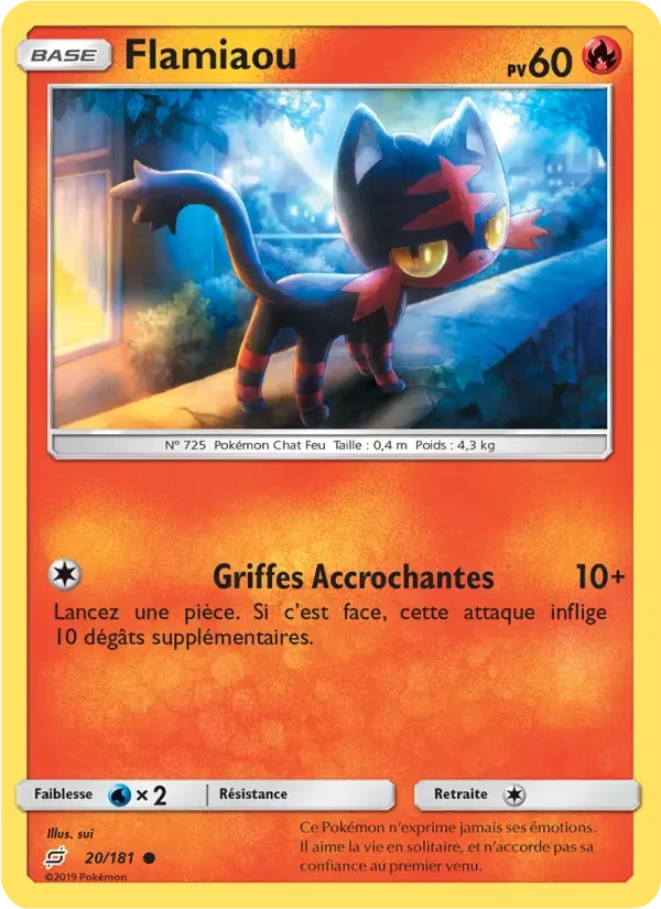 Carte Pokémon Flamiaou — Duo de Choc