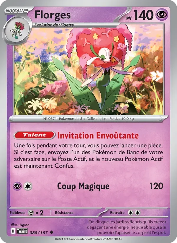 Carte Pokémon Florges — Mascarade Crépusculaire