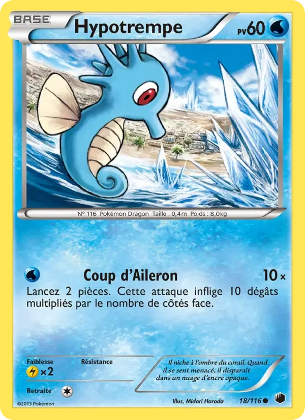 Carte Pokémon Hypotrempe — Glaciation Plasma