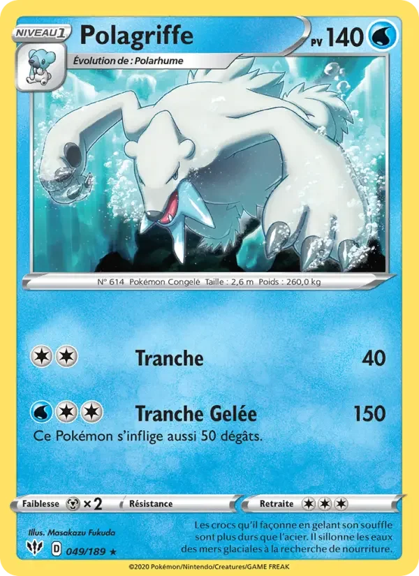 Carte Pokémon Polagriffe — Ténèbres Embrasées