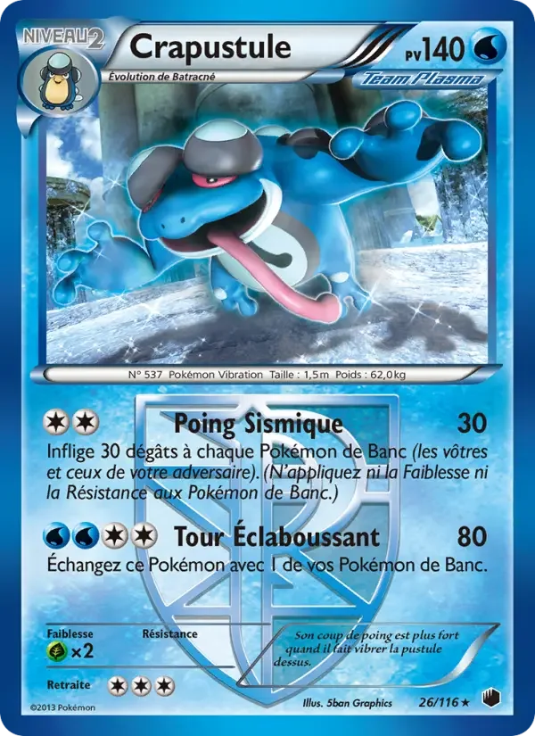Carte Pokémon Crapustule — Glaciation Plasma