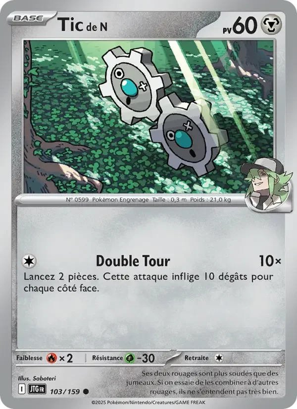 Carte Pokémon Tic de N — Aventures Ensemble