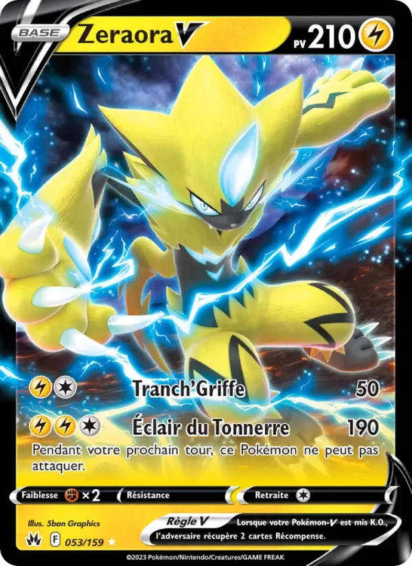 Carte Pokémon Zeraora V — Zénith Suprême