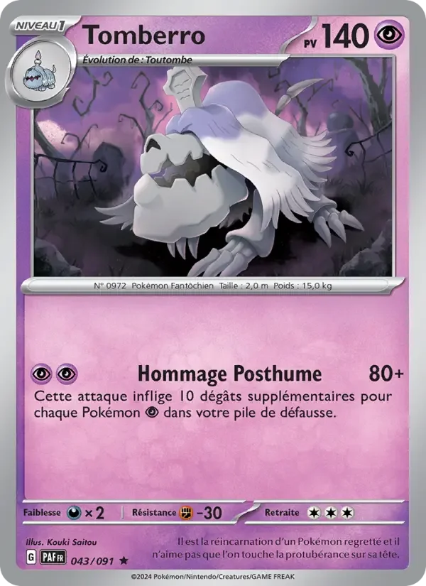 Carte Pokémon Tomberro — Destinées de Paldea