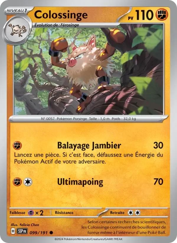 Carte Pokémon Colossinge — Étincelles Déferlantes