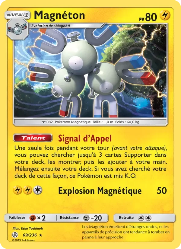 Carte Pokémon Magnéton — Éclipse Cosmique
