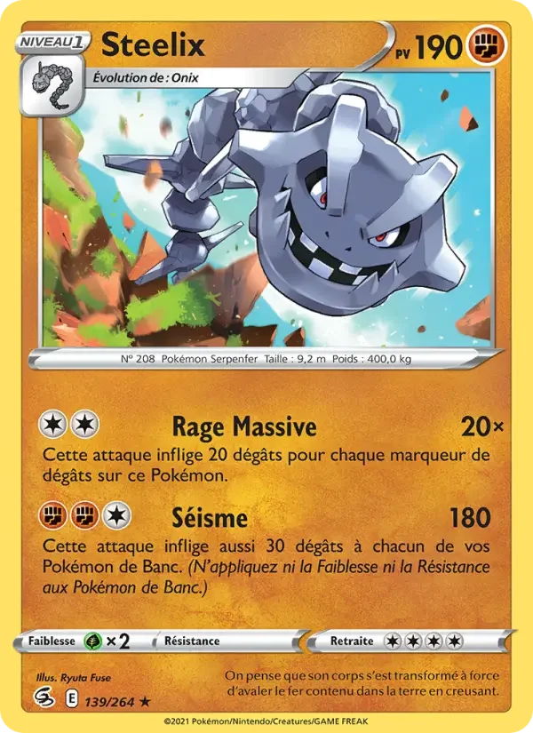 Carte Pokémon Steelix — Poing de Fusion