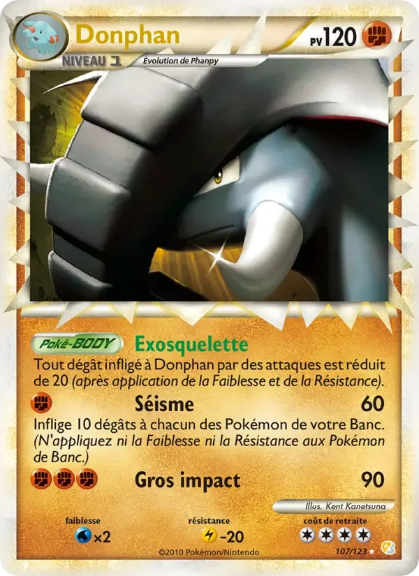 Carte Pokémon Donphan — HeartGold SoulSilver