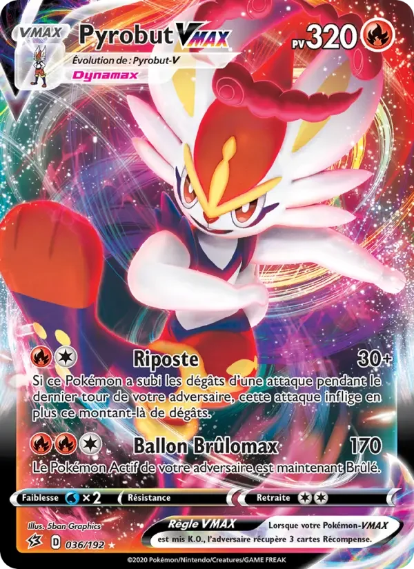 Carte Pokémon Pyrobut VMAX — Clash des Rebelles