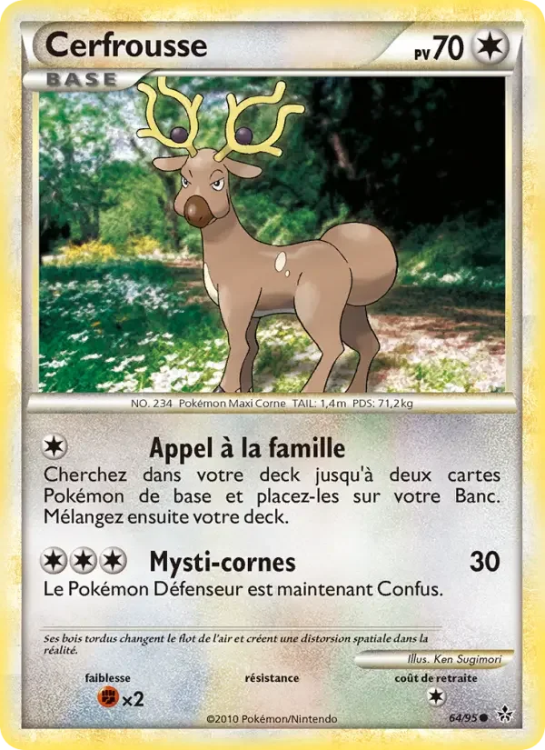 Carte Pokémon Cerfrousse — Déchaînement