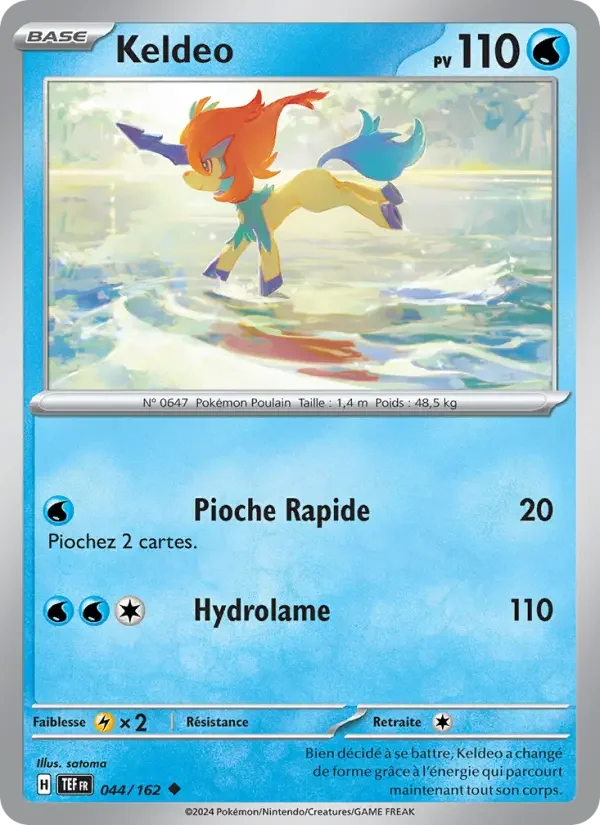 Carte Pokémon Keldeo — Forces Temporelles