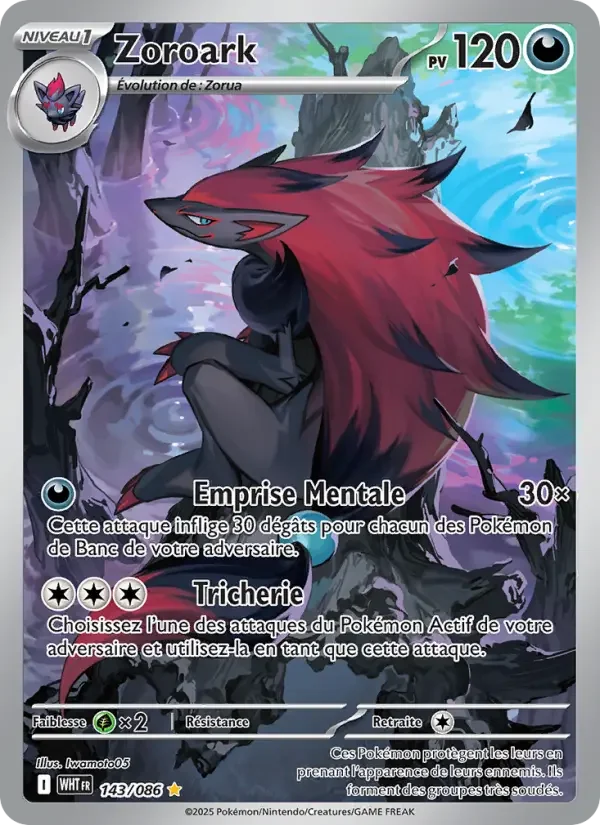 Carte Pokémon Zoroark — Flamme Blanche